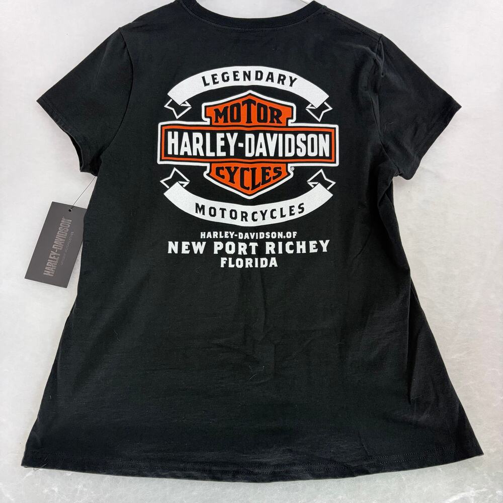New Harley-Davidson New Port Richey Florida Eagle Graphic T-Shirt Size L - Picture 2 of 16